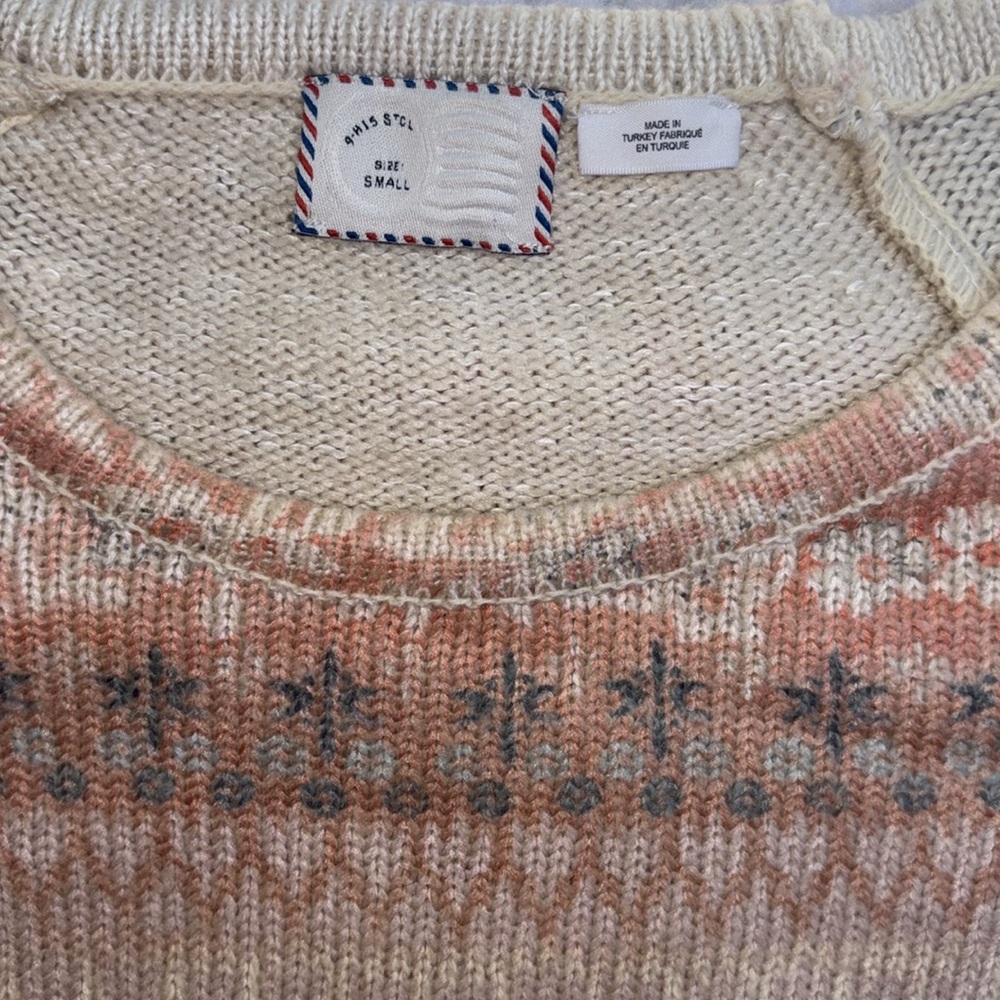 🦋Anthropology🌼Floral🌸Print Crew Neck Long Sleeve Sweater, Size Small - Picture 8 of 15